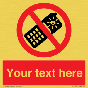 Custom No camera phones Sign